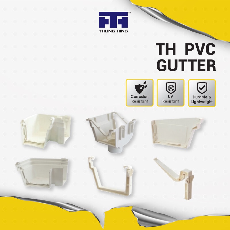 [DIRECT MANUFACTURER] Thung Hing TH PVC GUTTER Rain Gutter Salur Air ...