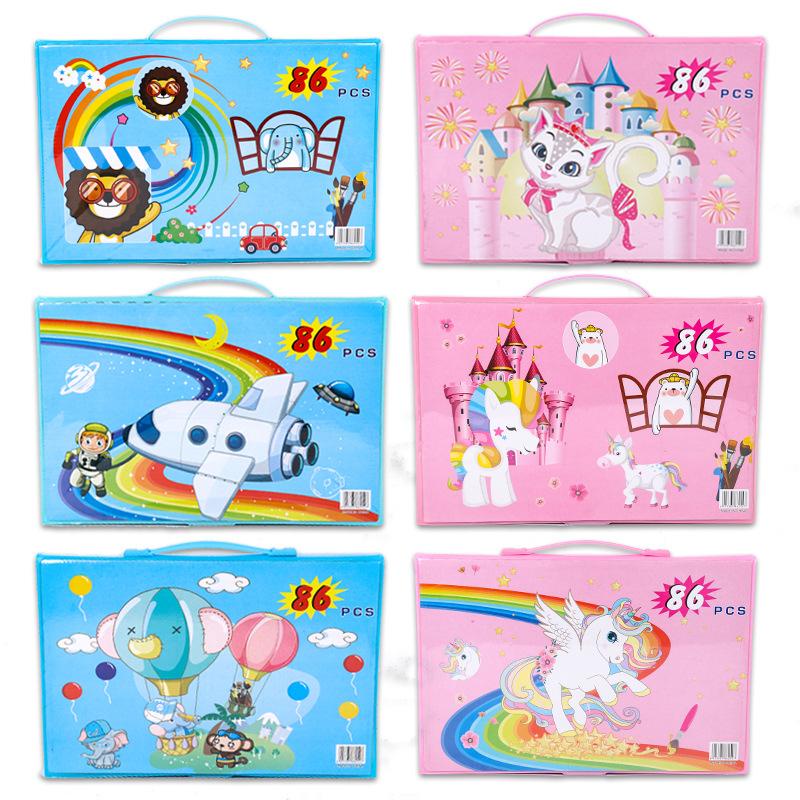 Rich 86 pcs 42 pcs Kids Coloring Set Painting Water Color Crayon ...