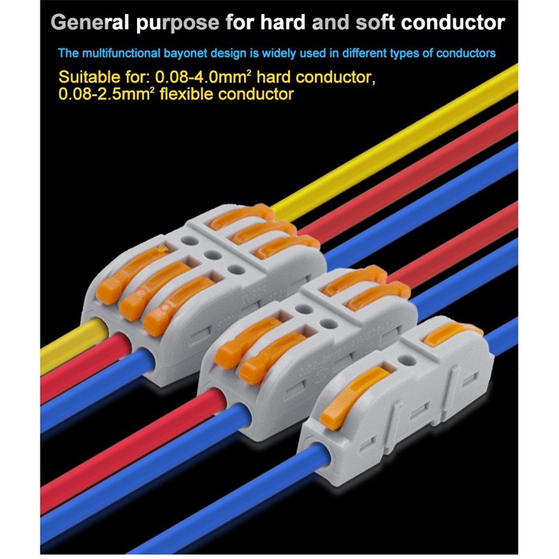 Fast Wire Cable Connector Reusable Multiple Styles Terminal Block for ...