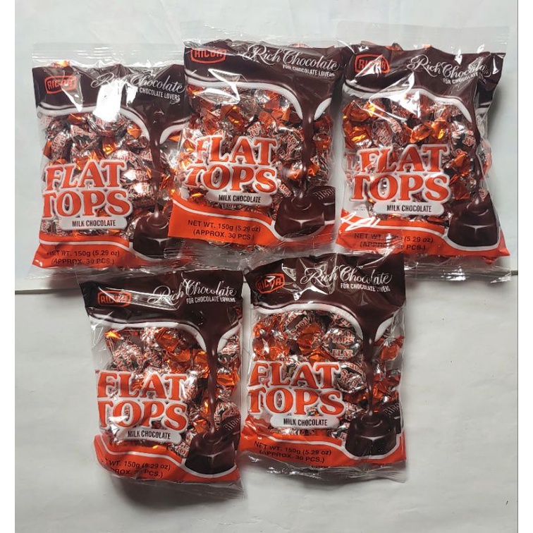 5 Pack Flat Tops Milk Chocolate 150g 30pcs | Shopee Philippines