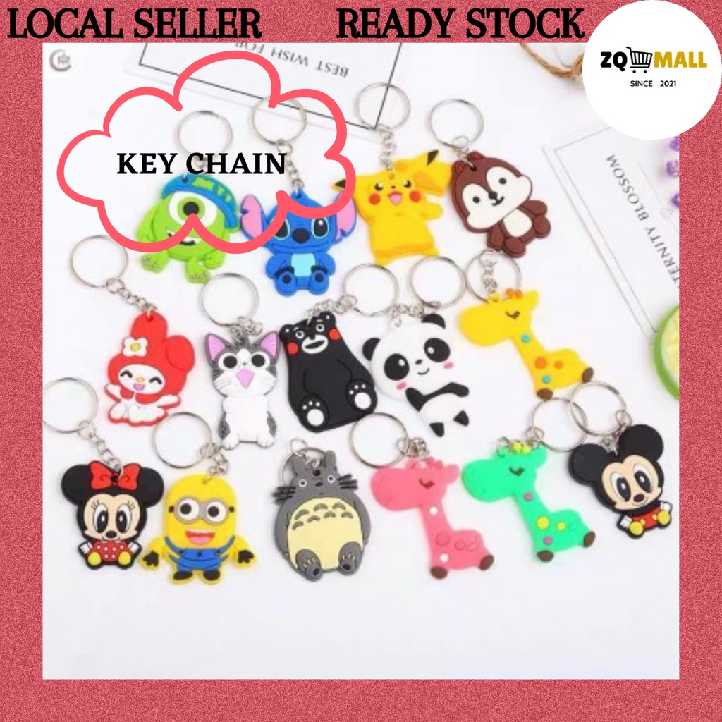 Cute Cartoon Key Chain Key Rings Mini Suitable For Free Rantai Kunci ...