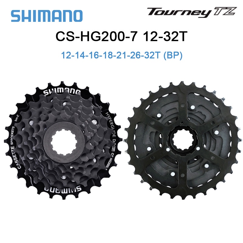 Shimano Sprockets Shimano CS-HG200 7-Speed Bike Cassette 12-32T
