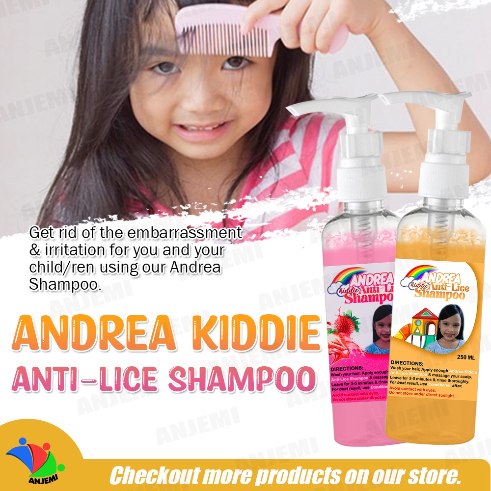 Andrea AntiLice Kiddie Shampoo 250ml Lice Remover Strawberry or Baby