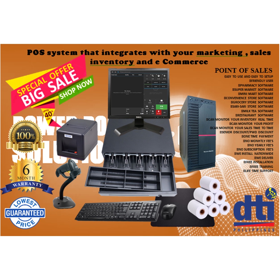 Point of Sale System /Pos /FULL PACKAGE/LIFE TIME LICENSE 17 INCH ...