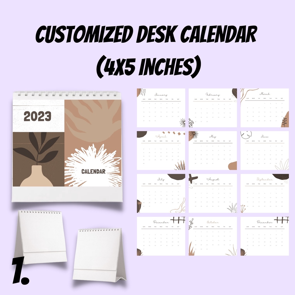 Customized Mini Desk Calendar 4x5 Inches T Idea Davidmerch Shopee Philippines