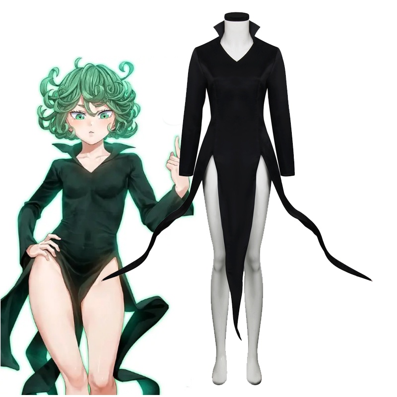 2022 Senritsu No Tatsumaki Terrible Tornado Cosplay Dress Adult Woman Sexy Long Slit Dresses 