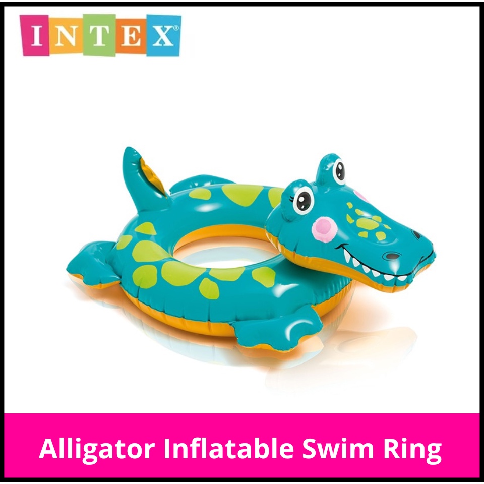 INTEX Alligator Swim Ring Floater Float Salbabida Size 86cmx58cm (34 ...