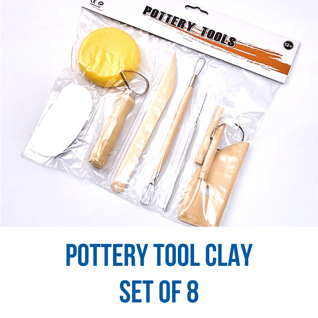 Pottery Tools Set Of 8 Pieces Clay Sculpting Modelling Ceramic