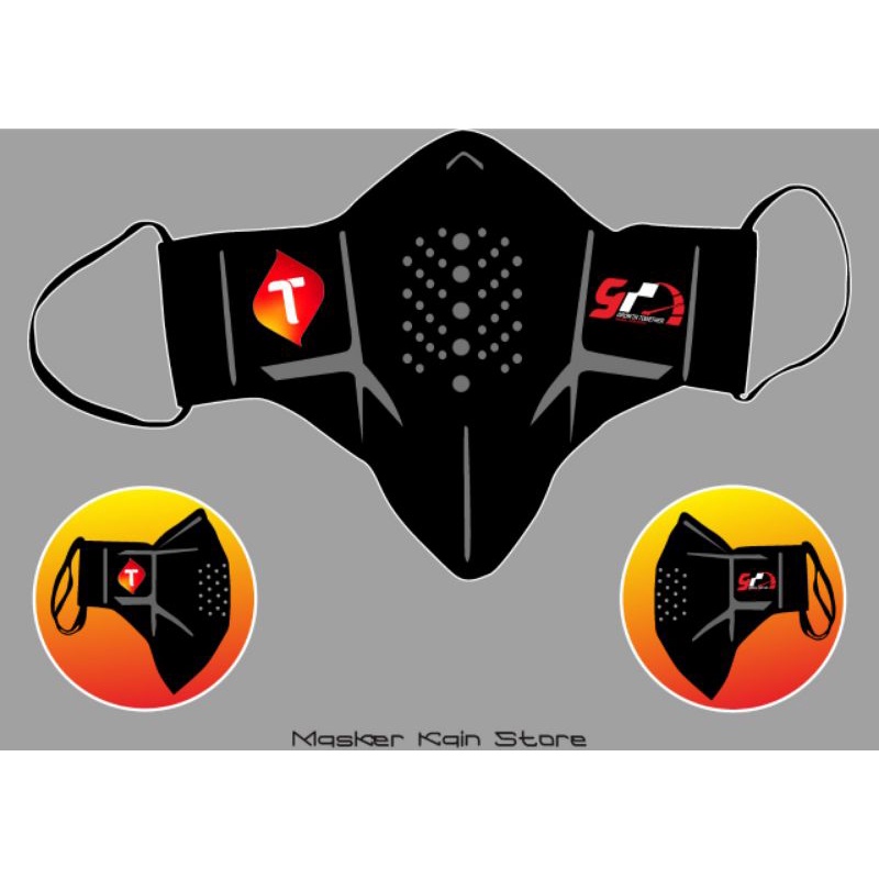 Tomo Mask Custom Brimob Police logo And General logo | Shopee Philippines