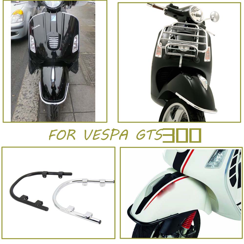 Motorcycle Bumper Front Fender Fender Black Bumper Fender UBar Crash Bars For Vespa GTS300 GTS