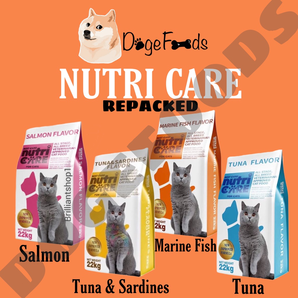 Nutricare cat food Tuna, Tuna&Sardines,Marine Fish & Salmon REPACKED