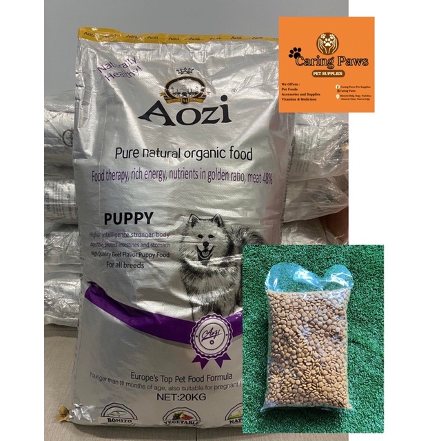 AOZI ORGANIC DOG FOOD FOR PUPPY (1kg retail) | Shopee Philippines