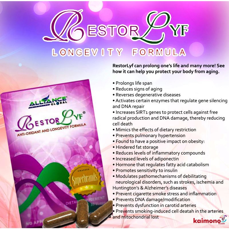 RestorLyf Longevity Formula (30caps) | Shopee Philippines