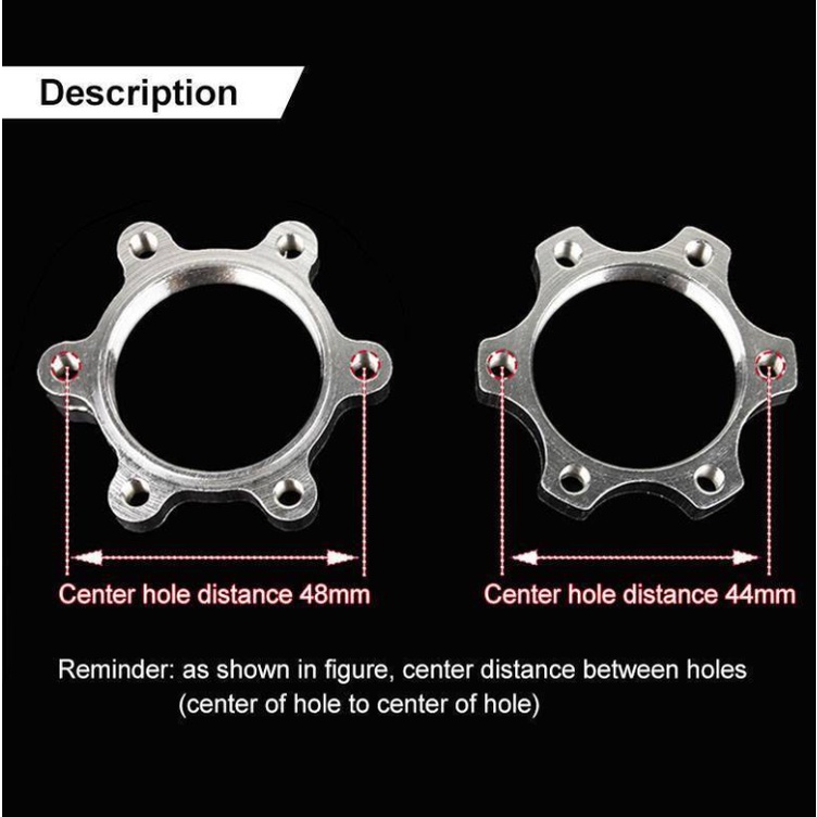 Rotor 44/48mm Aluminium Alloy MTB Bike Threaded Hubs Disc Brake Rotor