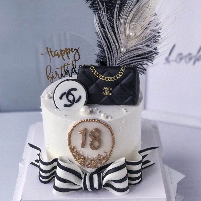 Luxury Bag Cake Topper Designer Bag watch Cake Topper LV chanel rolex  hermes make up topper