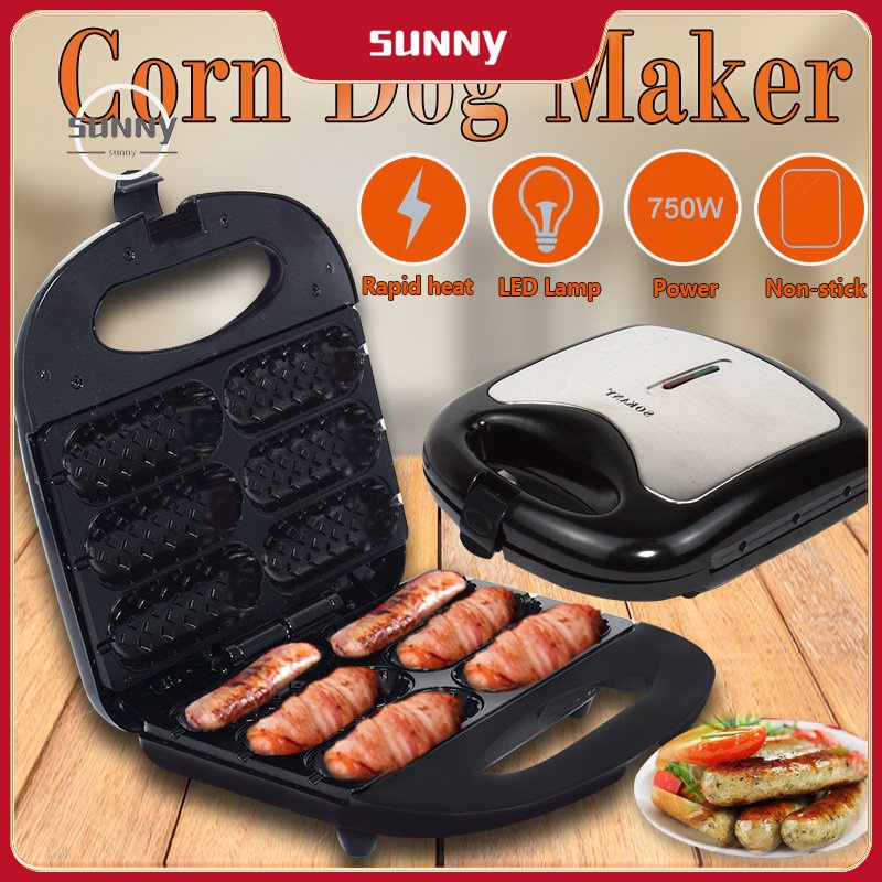 Sokany Original Electric Hotdog Waffle Maker Pan (Black) KW2608