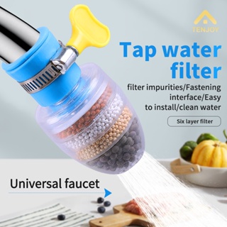 CLEARANCE! Faucet Mount Filter Household Water Saving Sprinkler Rotatable 6  Layers Running Water Purifier Splash Proof for Kitchen Sink 