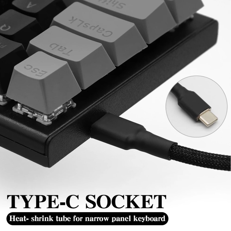ZIFRIEND Coiling Mechanical Keyboard Aviation Connector Type-C USB ...