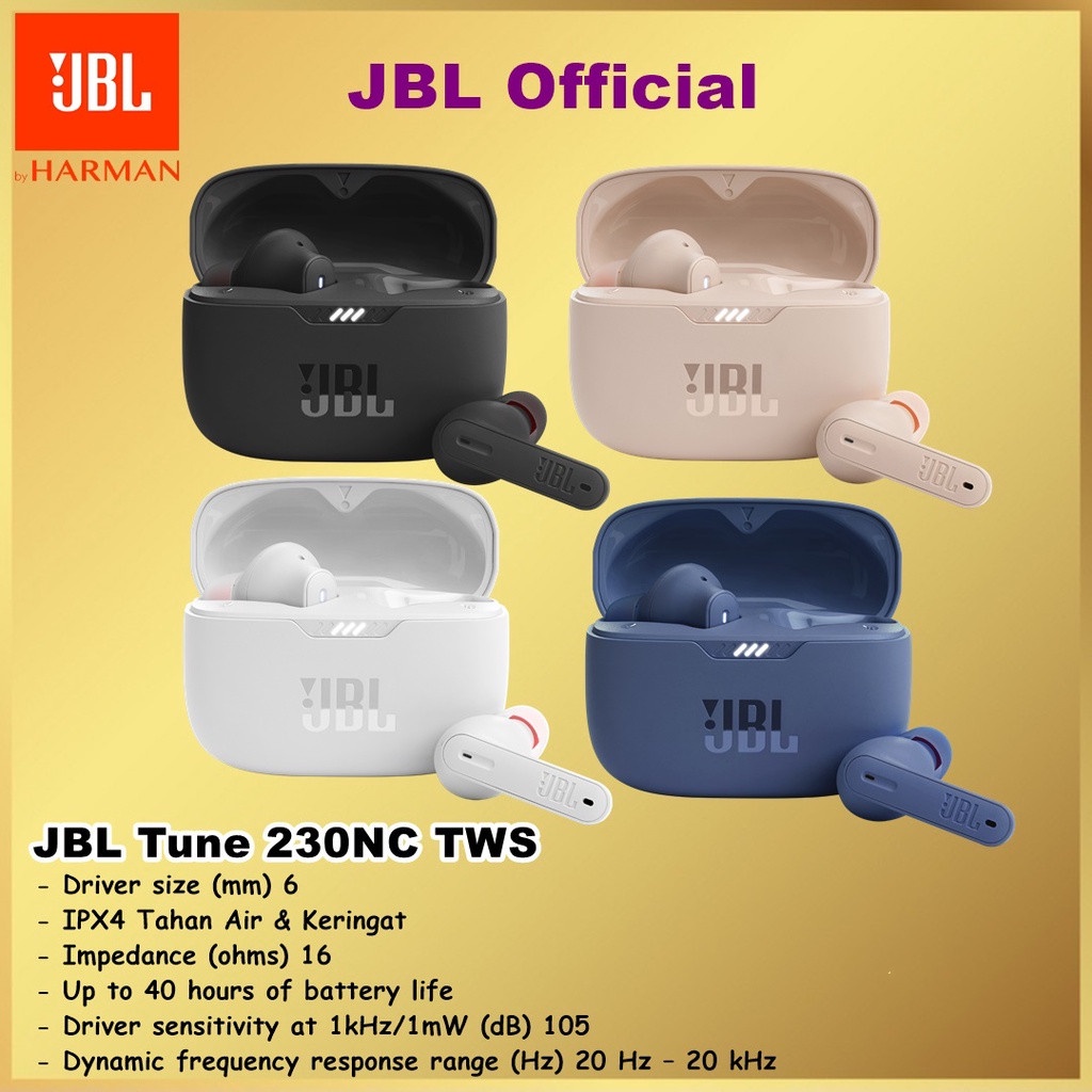 JBL Tune 230NC True Wireless Earbuds Active Noise Reduction Headsets
