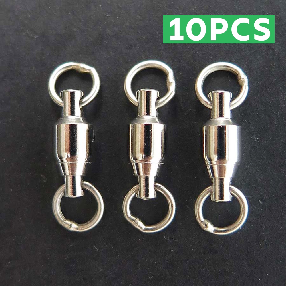 10pcs 🇵🇭 Heavy Duty Ball Bearing Fishing Swivel Stainless Steel Durable  Connector