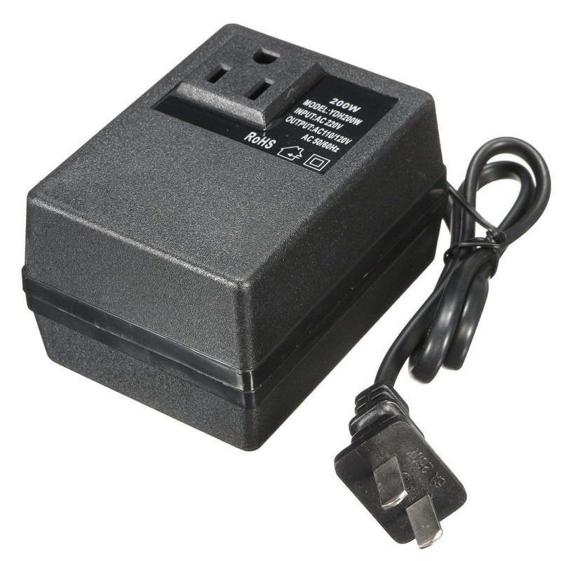 220V 240V to 110V 120V 200W Electronic World Travel Power Converter ...
