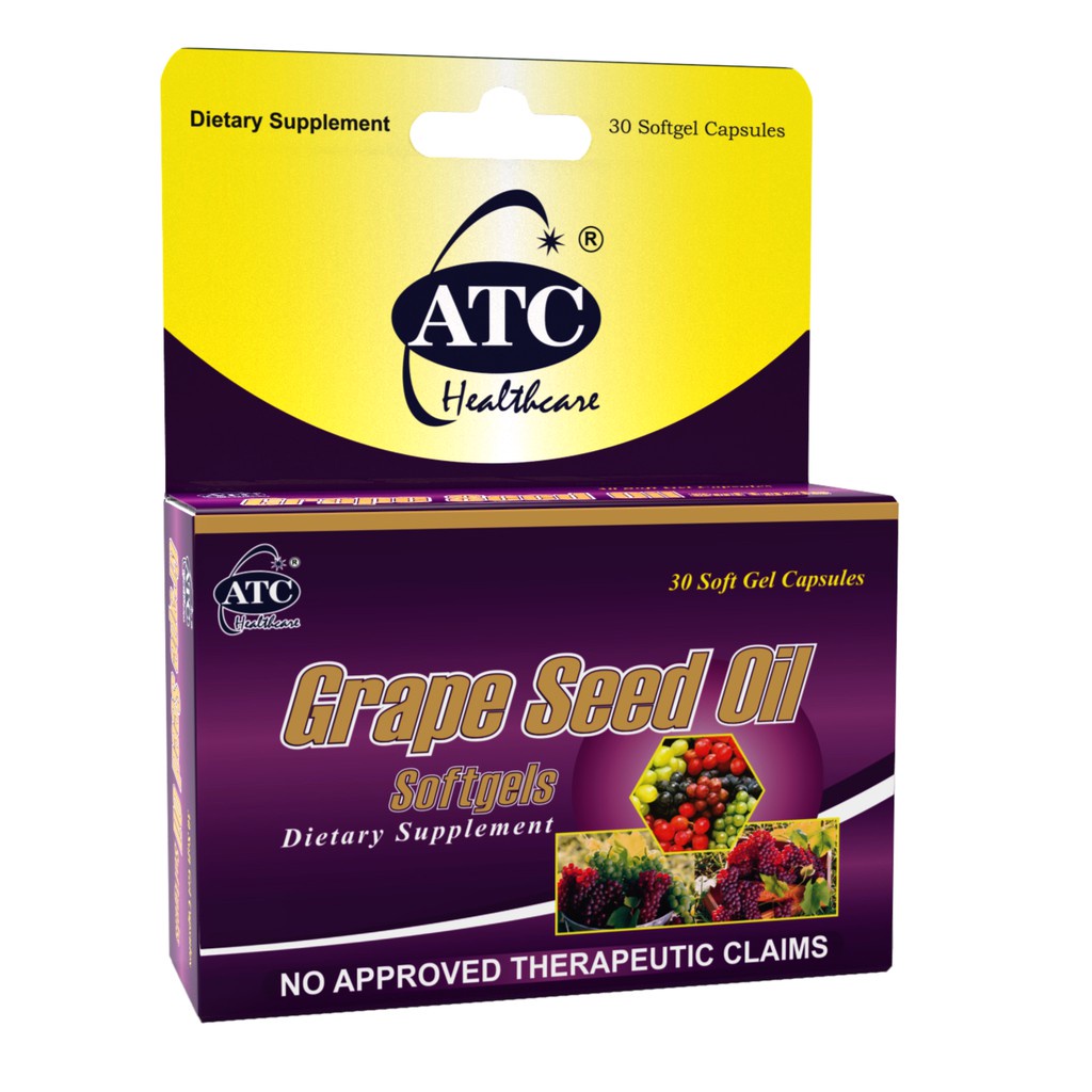 ATC Grape Seed Oil 500 mg 1 Soft Gel Capsule Shopee Philippines