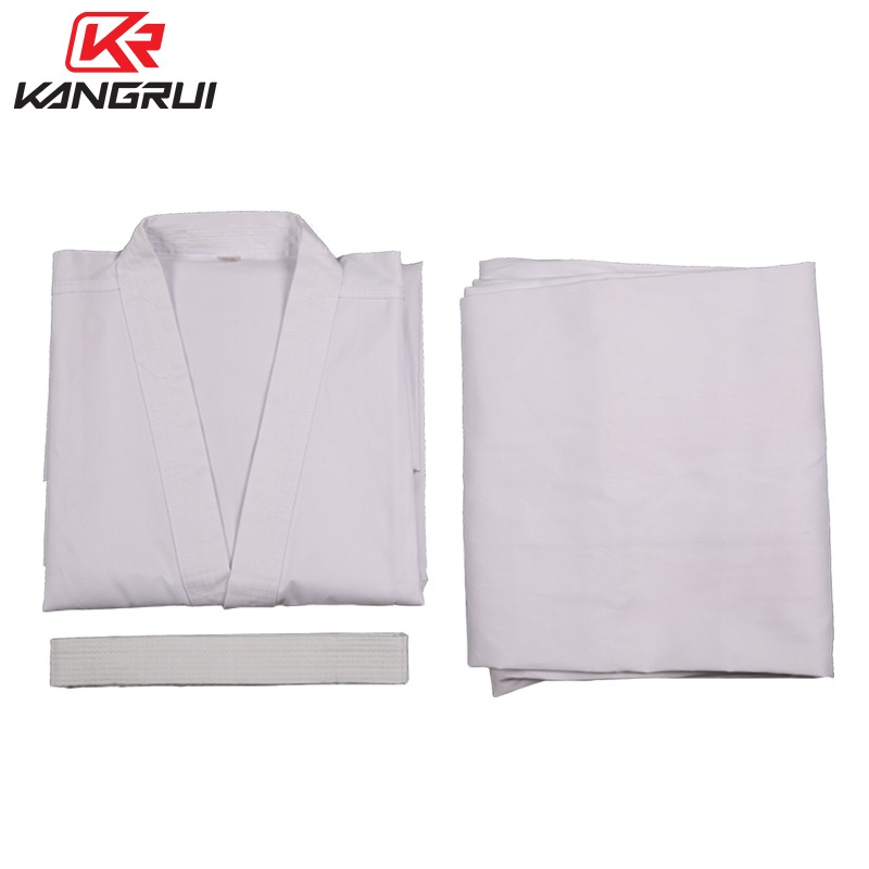White Karate Uniform With Belts For Student Team Kids Adult Karate