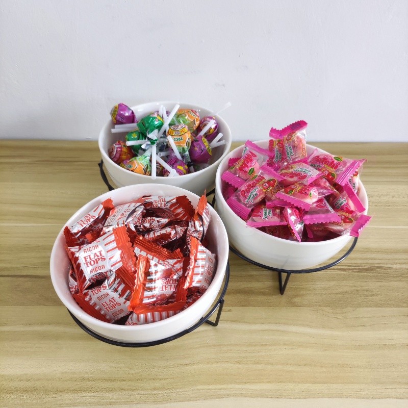 3 Bowl Ceramic Candy Corner Party Mini Dessert Container Cups Snack ...