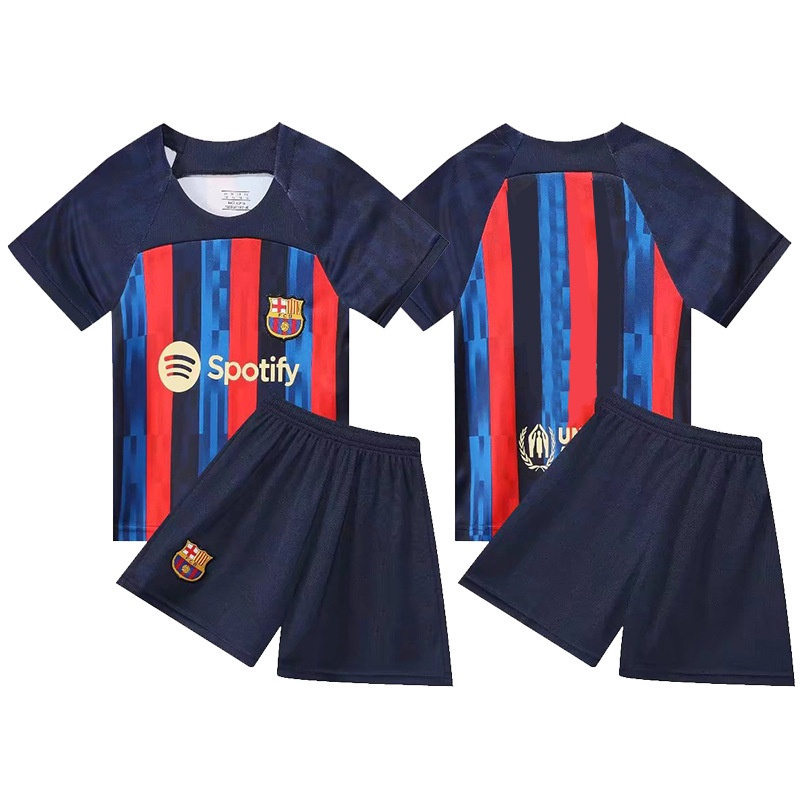 22-23 Season Football Jersey Kids FC Barcelona Jersey Set Children