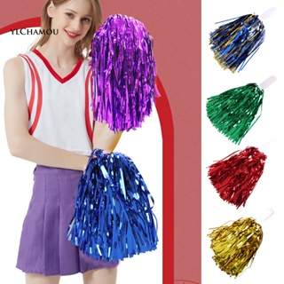 6 PCS Cheerleading Pom Poms For Sports Events - Teal Pom Poms Cheerleading  Metallic for Multicolor Pom Pom Cheerleader - Foil Cheerleader Pom Poms