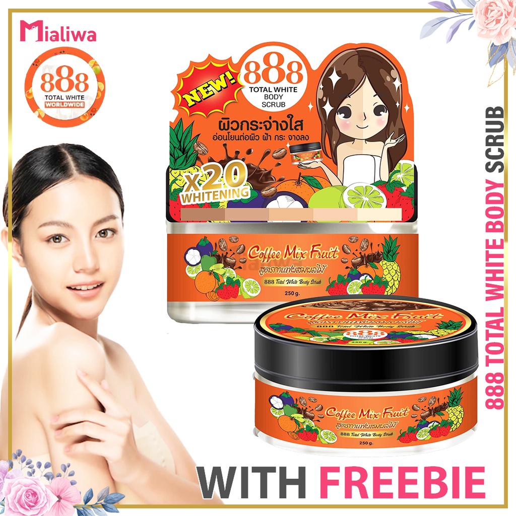 888 Total White Whitening Lotion, Body Scrub, Underarm Cream, Soap Scar