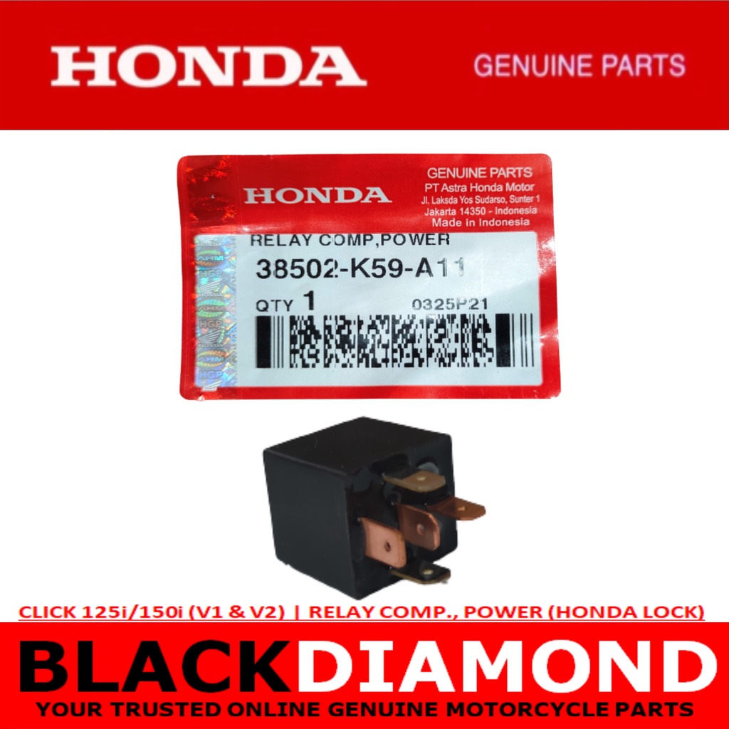 CLICK 125i/150i (V1 & V2) STARTER RELAY COMP., POWER (HONDA LOCK