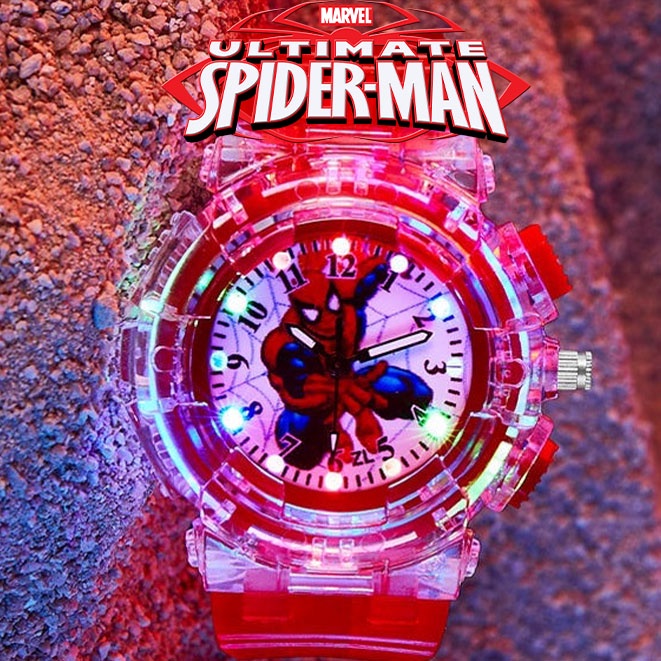 Spiderman Watch LED Light Kid's Watch for Boys Girls Students Analog ...