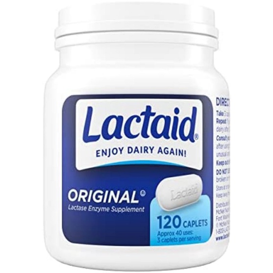 Lactaid Original Strength Lactose Intolerance Relief Caplets with
