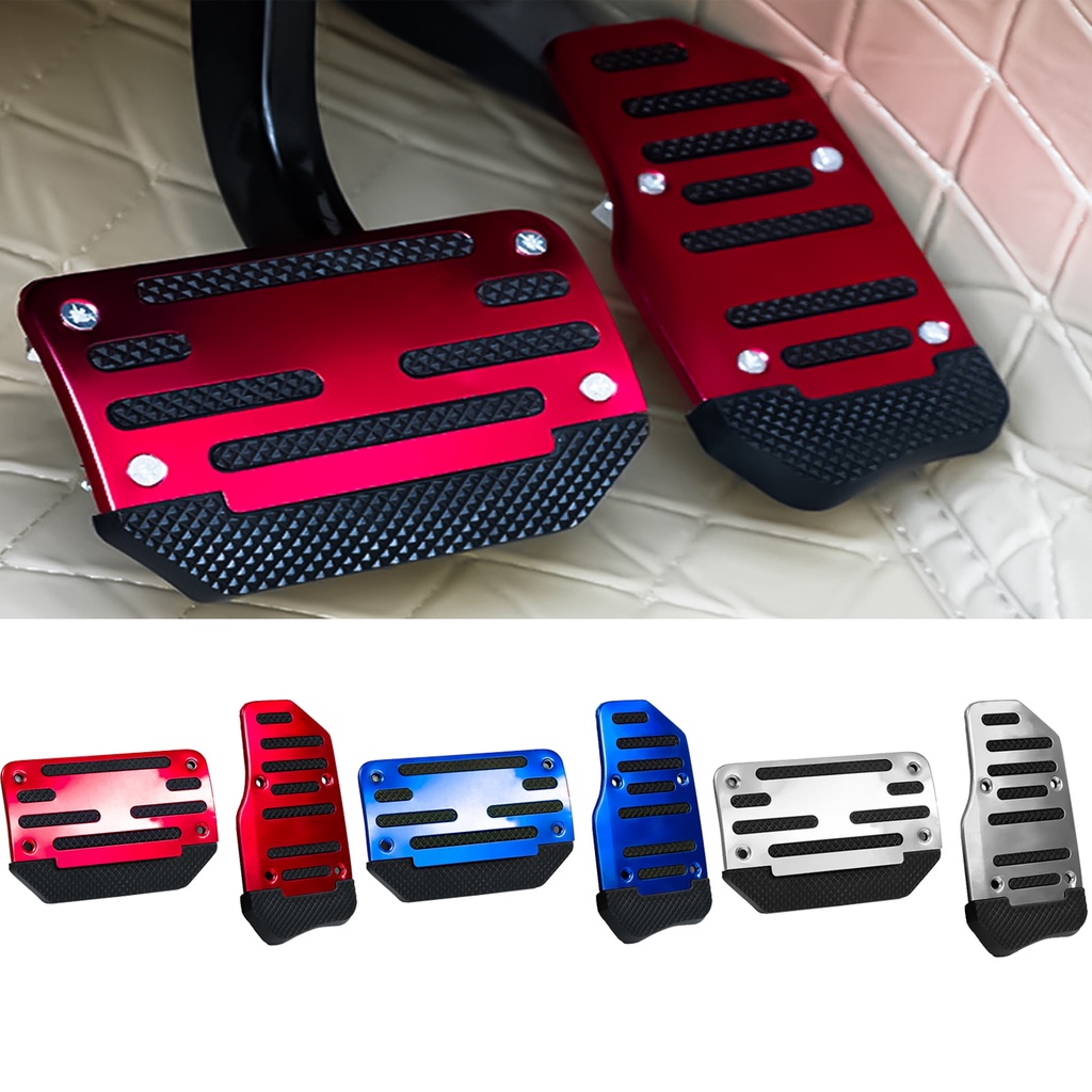 Universal Car Pedals Cover Aluminum Automatic Brake Gas Accelerator Non ...