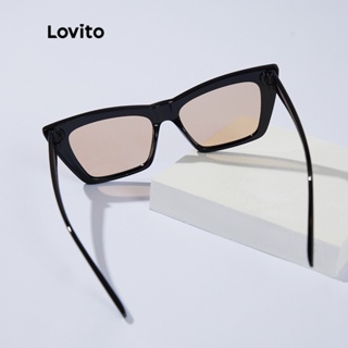 Lovito Casual Plain Full Rim Cat Eye Sunglasses With Glasses Box ...