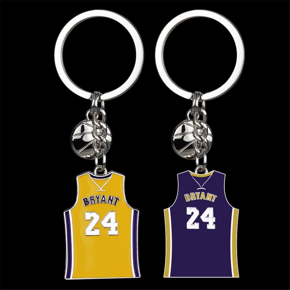 Sports Basketball Keychain Simple Digital Jersey Key Ring Boy