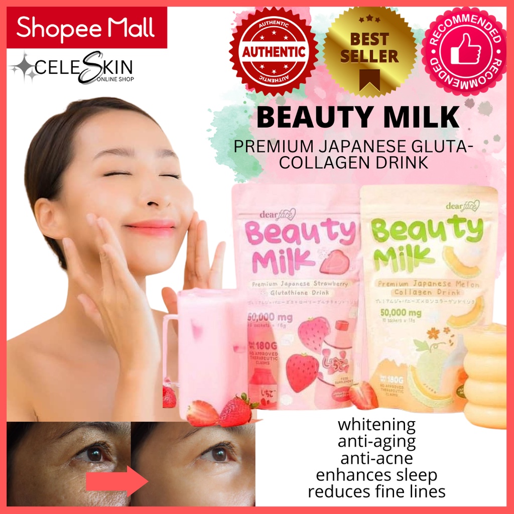 BeautyMilk Premium Japanese Melon Collagen and Premium Strawberry