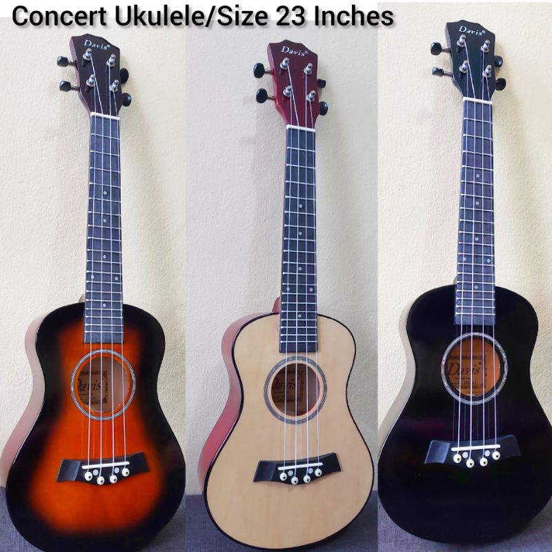 Concert deals ukulele inches