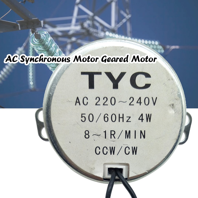 AC Synchronous Motor Geared Motor 220-240V TYC-50 CW/CCW AC Synchronous ...