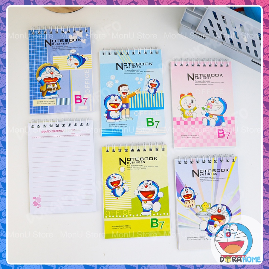 XO Cute Doraemon Doremon Spring Notebook Size B7 12.5x9cm 80 Pages ...