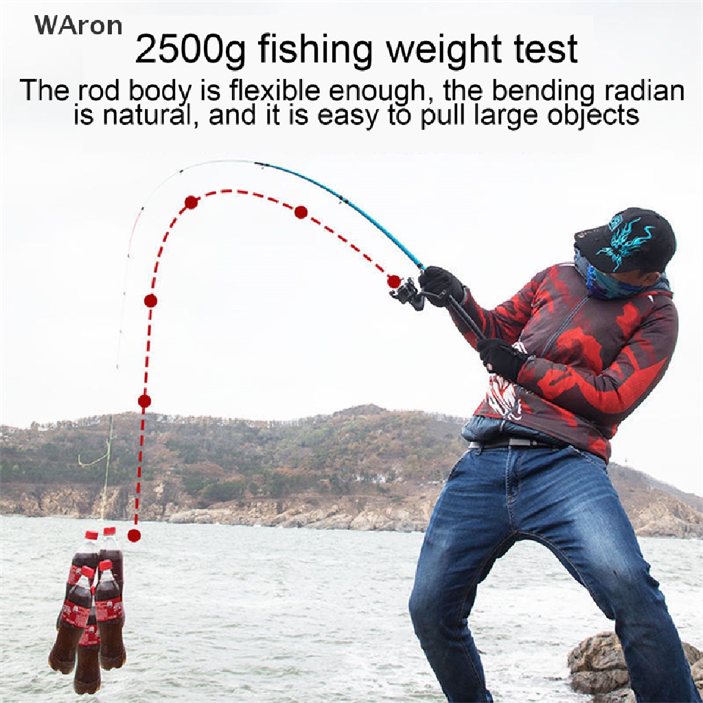 【WAron】Soft tail raft rod 1.3/1.5/1.8m/2.1m 2 segment cuttage fishing ...