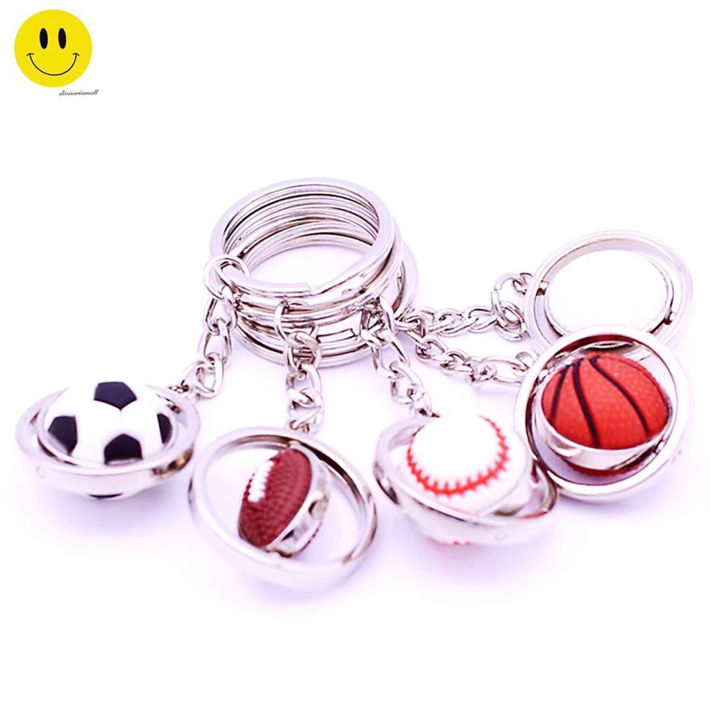 Mini Basketball Football Golf Rugby Pendant With Keychain | Shopee ...