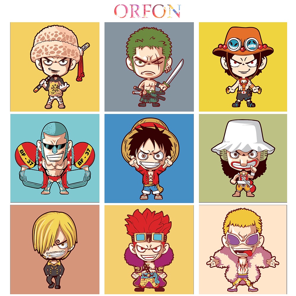 【ORFON】Paint by Number One Piece Hot-blooded Japanese Anime DIY Number ...