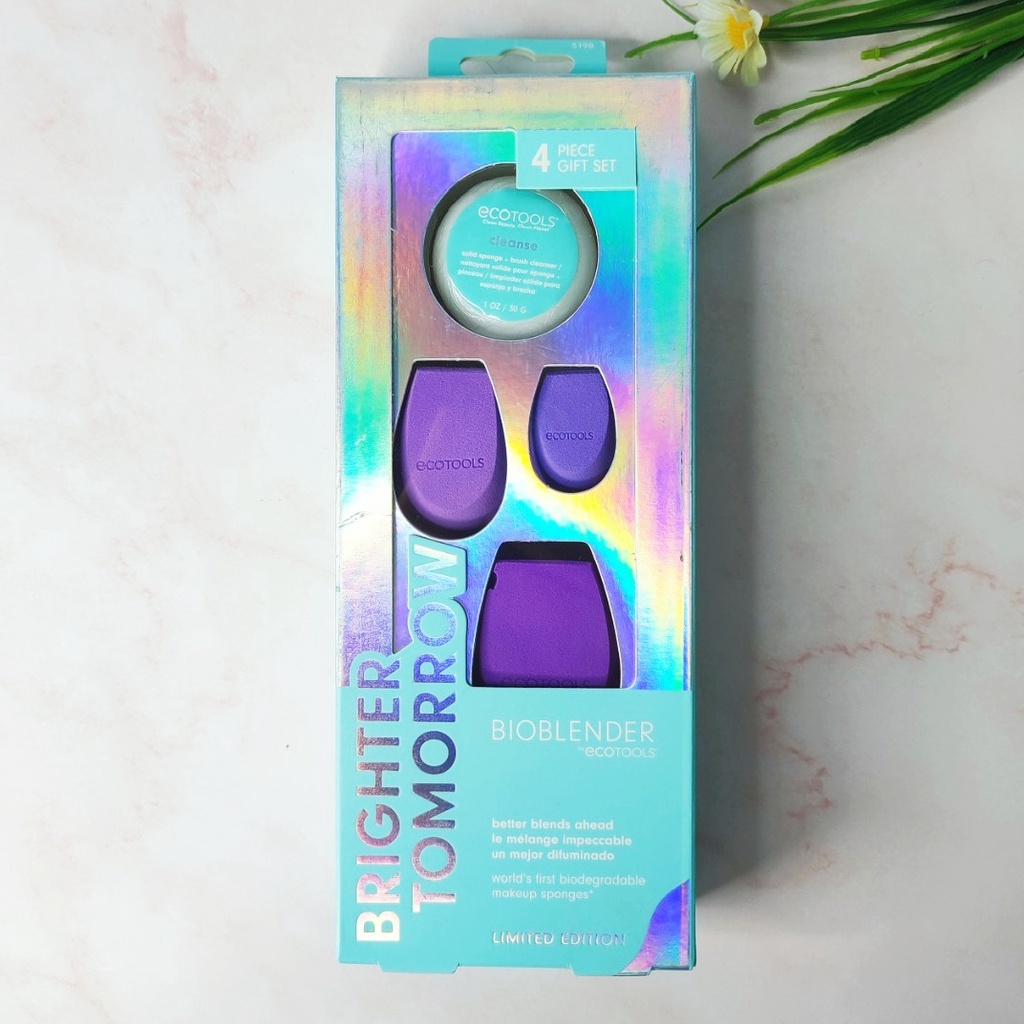 [EcoTools]Brighter Tomorrow Limited Edition Makeup Sponge Set 4 Pieces Egg Beauty Blender