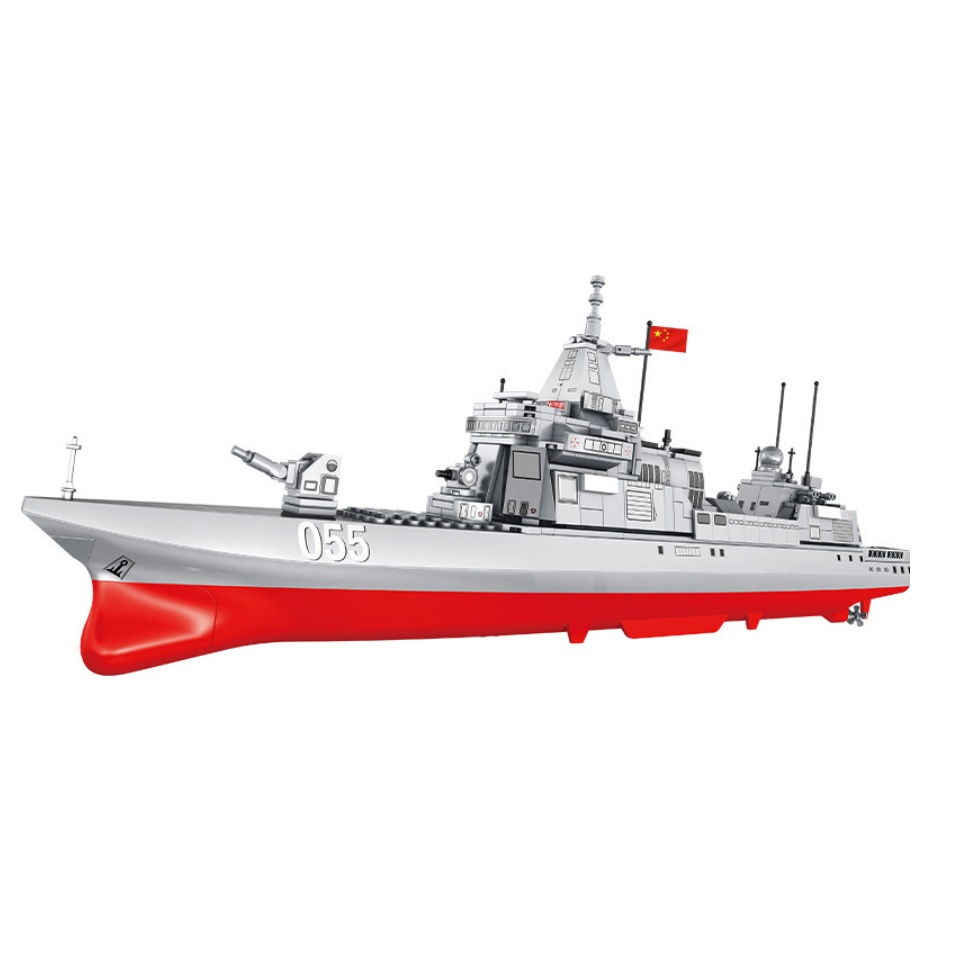 MYBRICKSTORE 864PCS WW2 055 Renhai Class Destroyer Battle Ship Figure ...