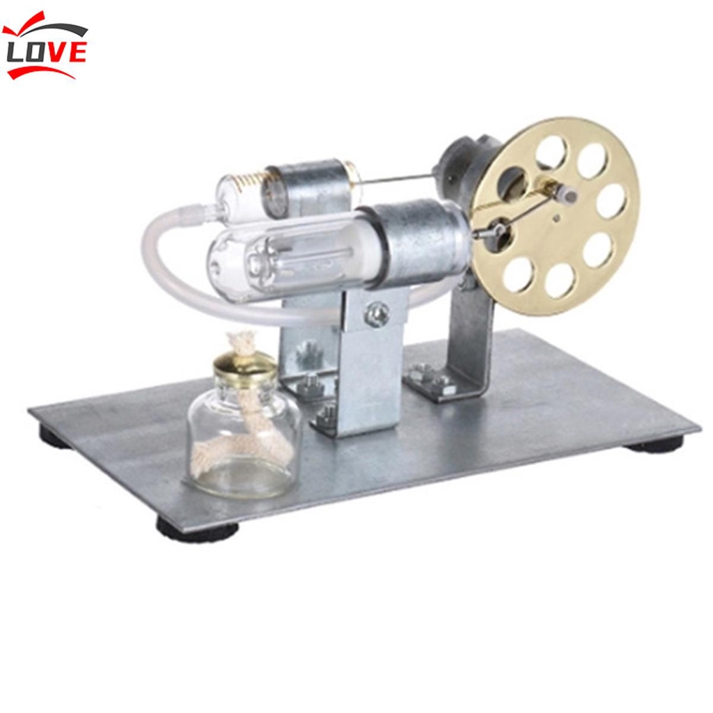 CreativeBlocker Modèle de moteur en métal DIY, modèle d'équilibre Hot Air Stirling Engine, avec lampe à alcool, un modèle mécanique jouet pour les cours de physique