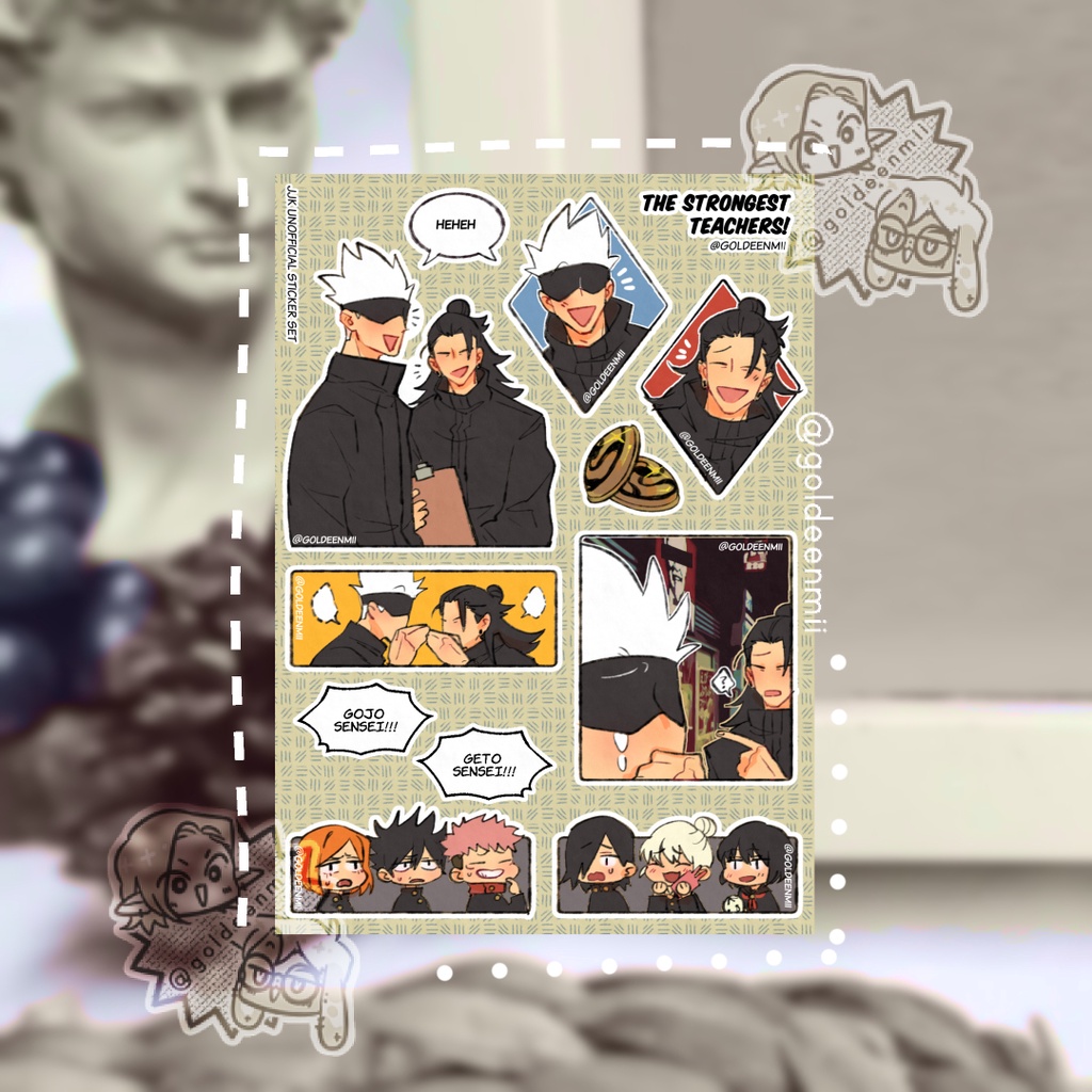 JJK - Sticker Gojo Geto Sensei Jujutsu Kaisen Sticker Anime Sticker JJK ...