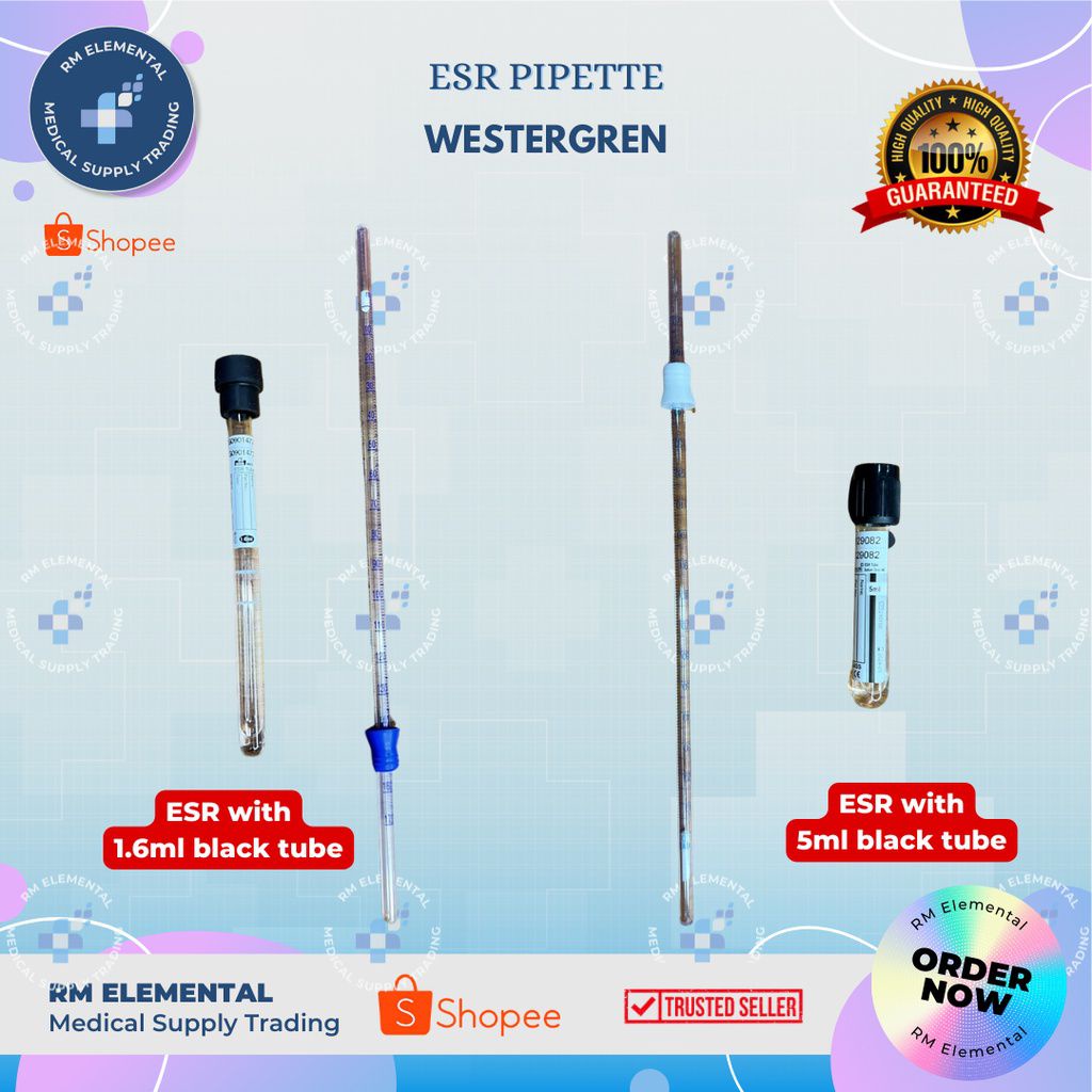 ESR Pipette (WESTERGREN) with or without Black Tube Shopee Philippines