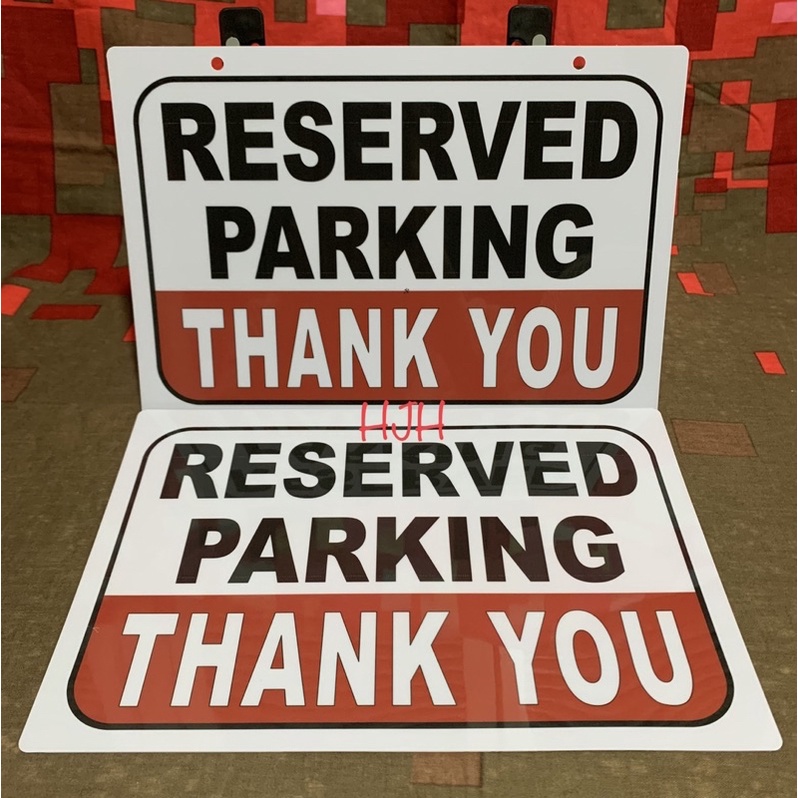 RESERVED PARKING THAN YOU PVC Hard Signage 7.8x11 inches | Shopee ...